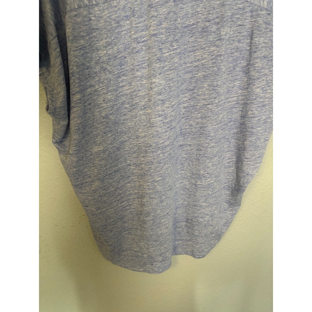 J Mclaughlin Blue Heathered Split Neck Short Slee… - image 7